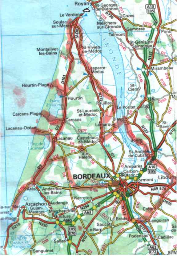 Map Bordeaux