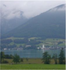 Ride along lake after pass and camp